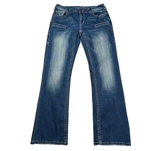 Cowgirl Tuff Co Jeans Womens 30x31 Western Distressed Natural Waist Boot Cut